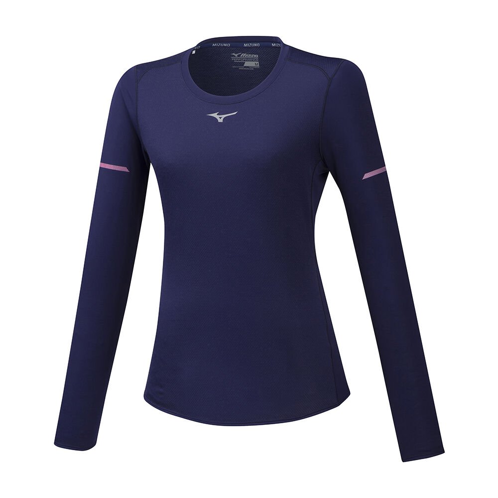 Damske Tričko Mizuno BT Mesh LS Bezecke Nachový Vypredaj AEDN10472